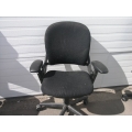 Steelcase Gas Lift Black Office Cloth Chair with Arms