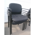 Black Cloth Guest / waiting chairs with arm