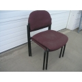 Stacking Guest Chairs Burgundy Black