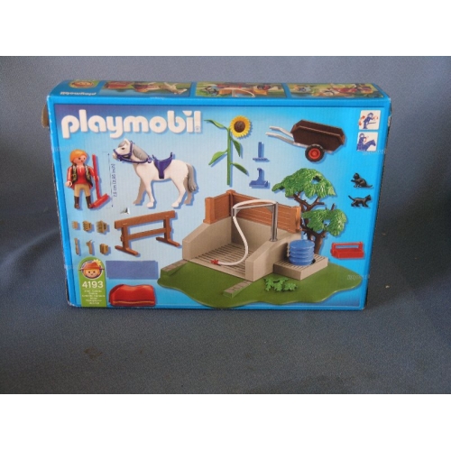 playmobil horse washing station