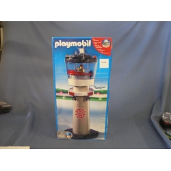 Playmobil Airplane Water Tower 4313 Flashing Lights