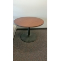 30" Round Meeting / Office Table, Med Cherry Black Base