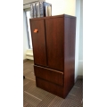 2 Drawer Lateral with 2 Door Enclosed Storage Dark Cherry