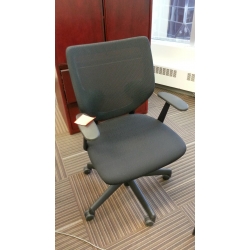 Keilhauer Simple Black Mesh Back Task Chair with Arms