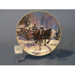 'Hay Sleigh Kids' Plate by Georgia Jarvis