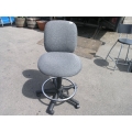 Grey Rolling Drafting  Chair No Arms