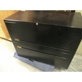 2 Drawer Lateral File Cabinet 36 x 18 x 27 Black 