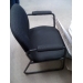 Sled Based Guest Side Office Chair, Black Geo Pattern