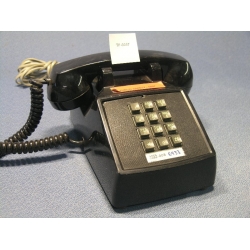 ITT Black Retro Push Button Corded Telephone