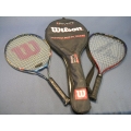 Lot of 2 Tennis Rackets /w holder