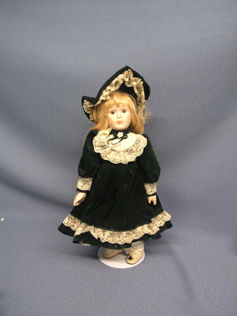 Porcelain doll online green dress