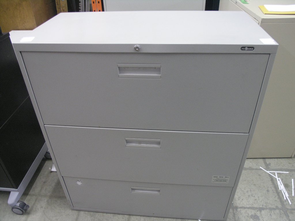 3 Drawer Prosource Locking Beige Lateral Filing Cabinet Allsold