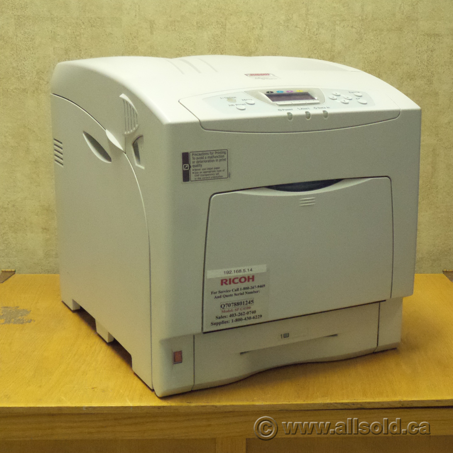 Ricoh Aficio SP C410DN Color Laser Network Workgroup Printer - Allsold.ca -  Buy \u0026 Sell Used Office Furniture Calgary