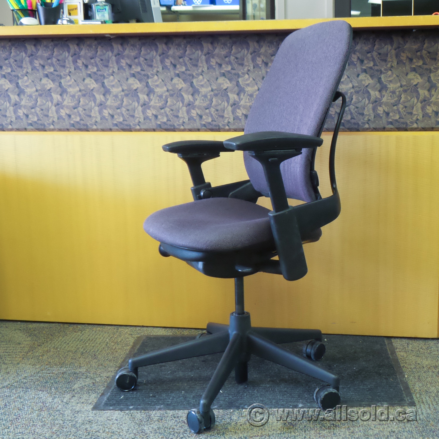Steelcase Leap V2 Purple Adjustable Ergonomic Task Chair W Arms Allsold Ca Buy Sell Used Office Furniture Calgary