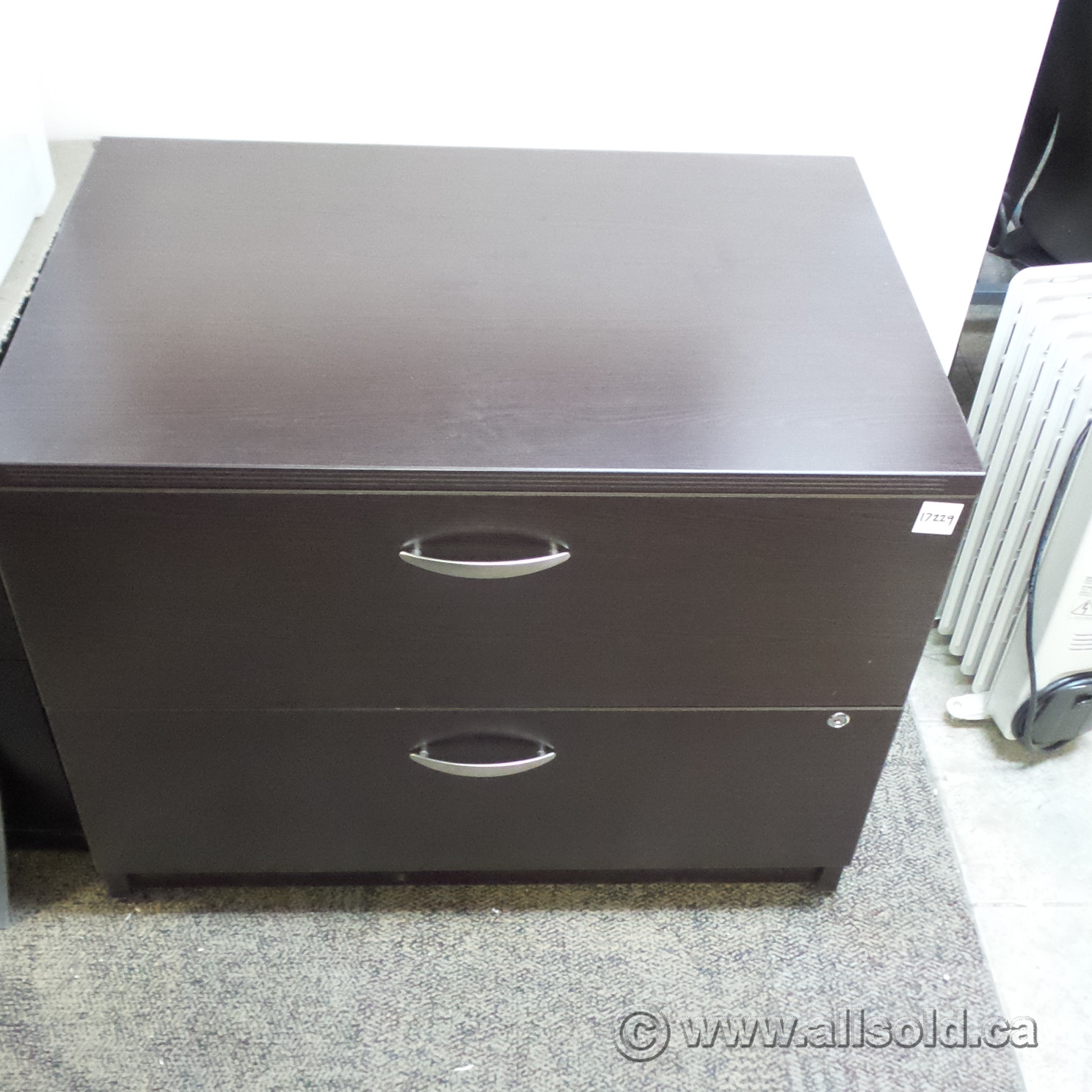 Artopex Espresso Wood 2 Drawer Lateral File Cabinet Allsold Ca