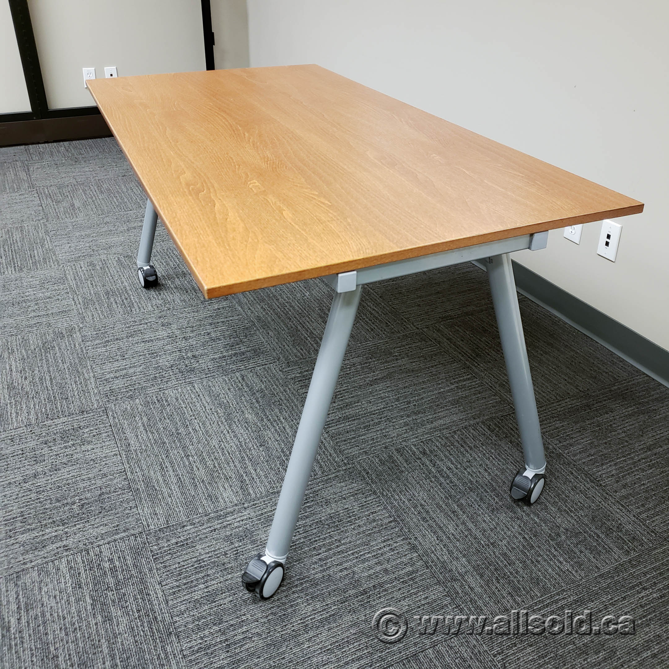 Ikea Galant Autumn Maple Rolling Training Table Allsold Ca Buy Sell Used Office Furniture Calgary