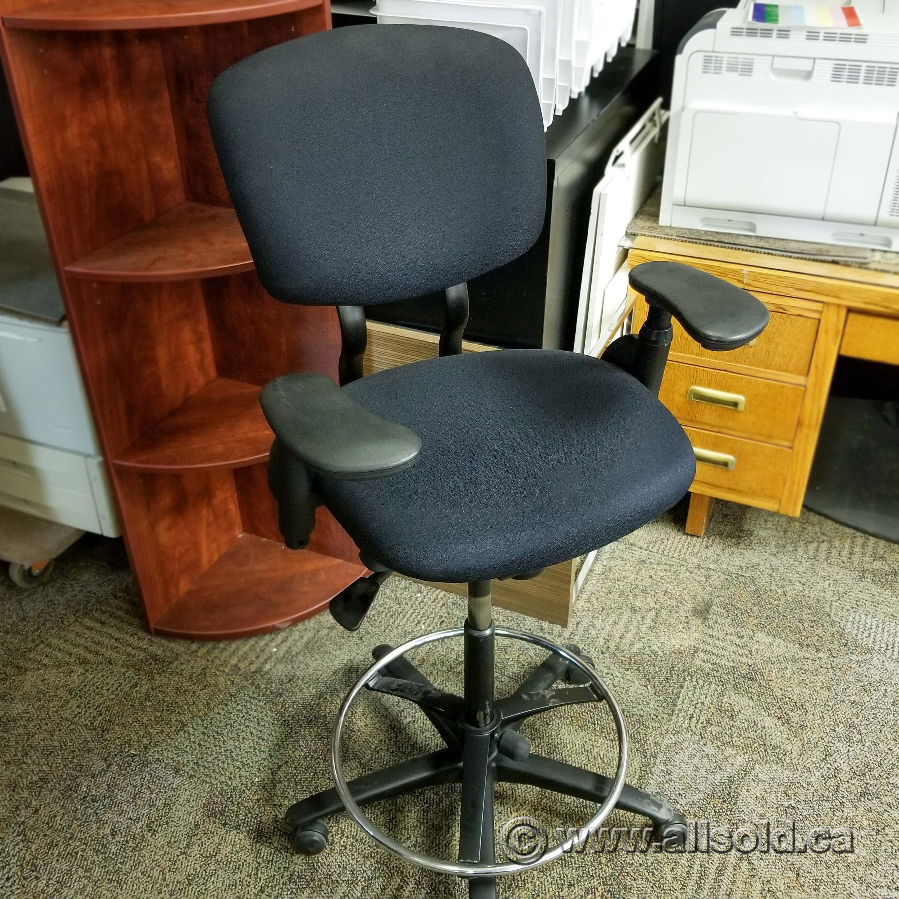 Haworth Improv H.E. Midback Drafting Stool Chair Allsold