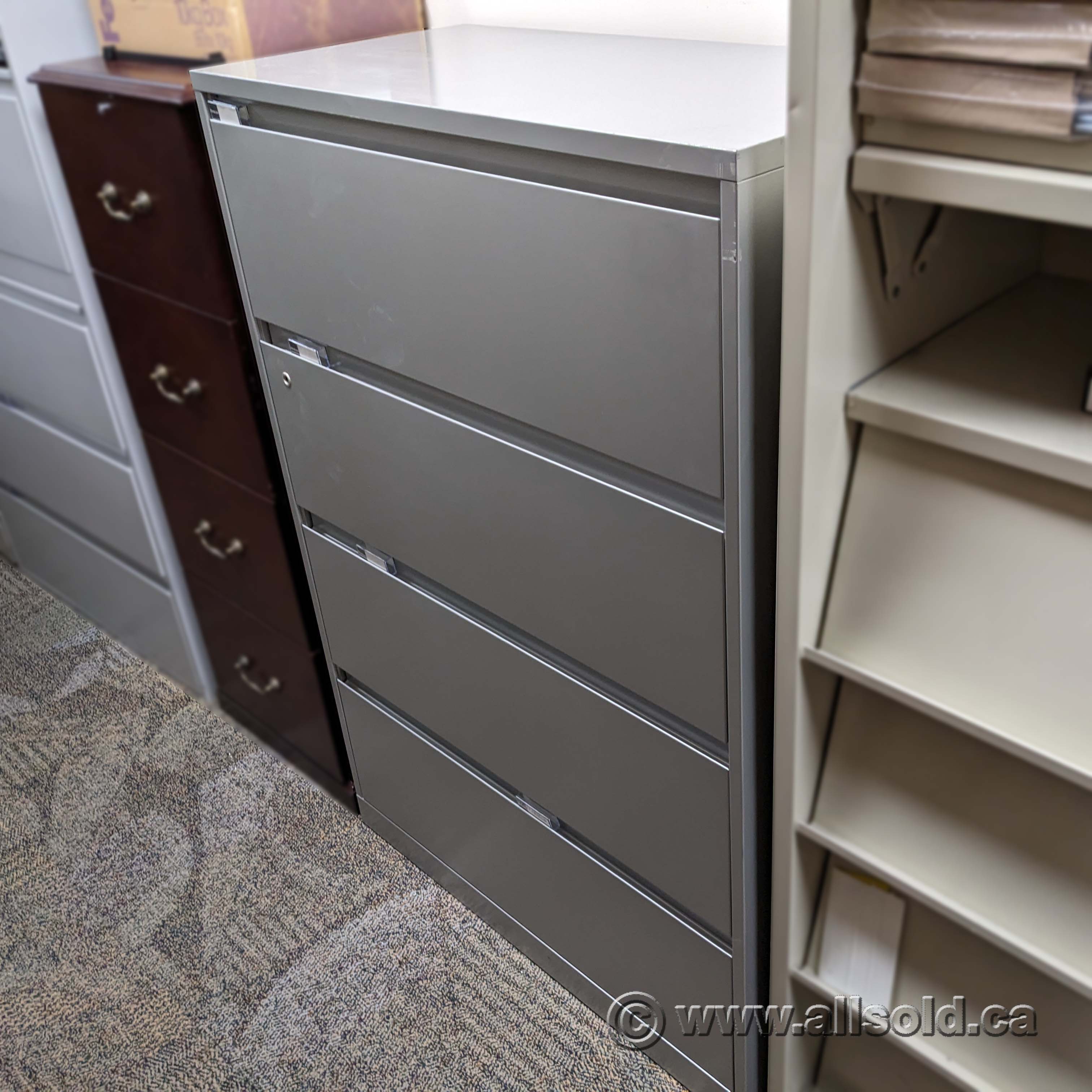 Steelcase 4 drawer shop lateral file cabinet