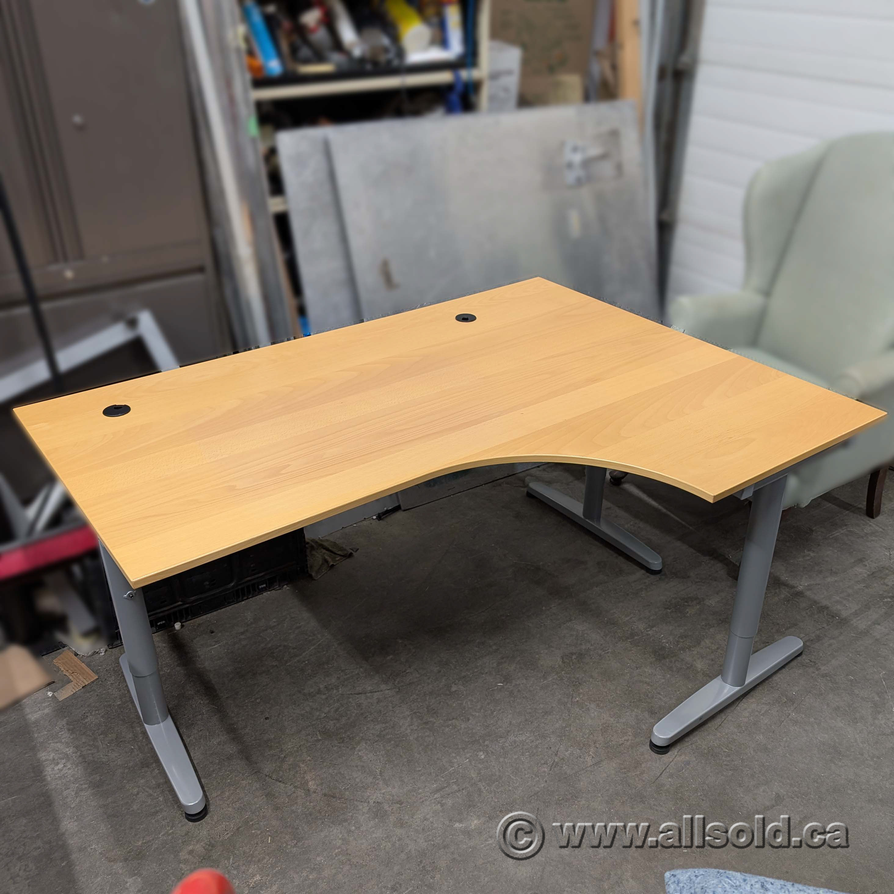 IKEA Galant Modular Open Style Corner Desk w Grey Legs