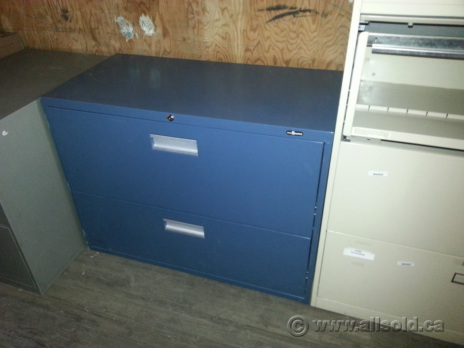 Prosource Gun Metal Blue 36 In 2 Drawer Lateral File Cabinet Allsold Ca Buy Sell Used Office Furniture Calgary