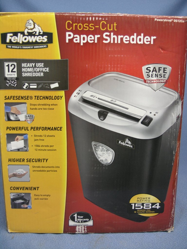 Fellowes CrossCut paper Shredder 12 Sheets OS12Cs Allsold.ca Buy