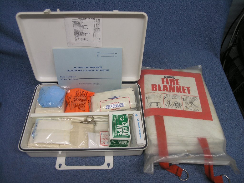 Safty First Aid Kit and Fire Blanket Allsold.ca Buy & Sell Used Office Furniture Calgary