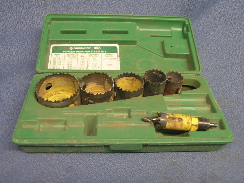 Greenlee 830 1/2" 2" Conduit Size BiMetal Hole Saw Kit Allsold.ca