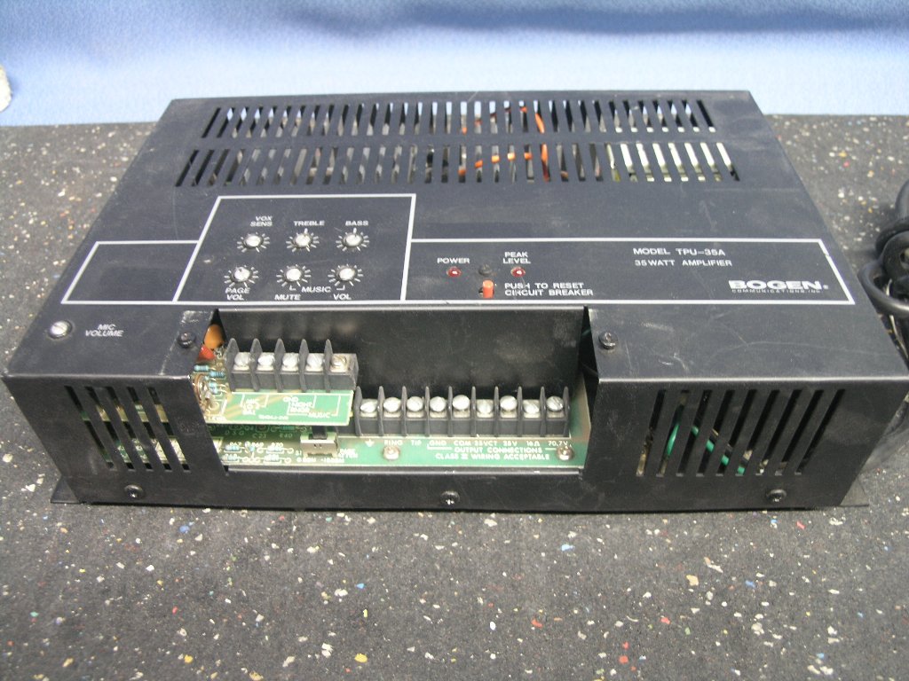 Bogen Communication TPU 35A 35Watt Telephone Paging Amplifier