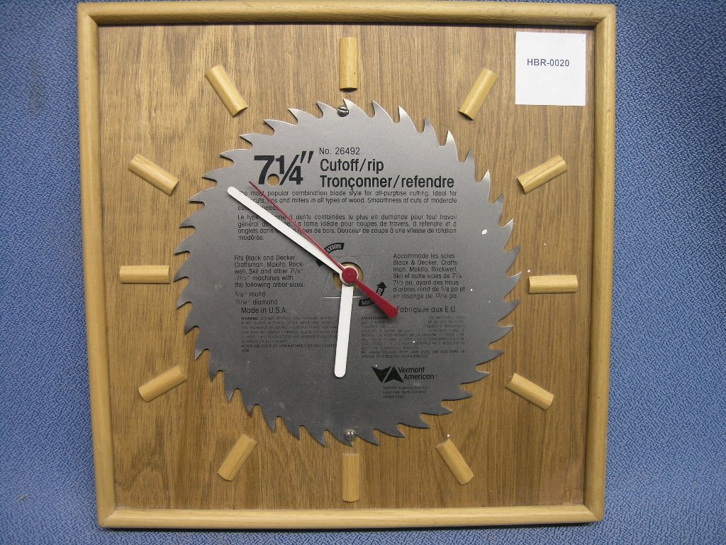 Square Wood Backed Circular Saw Blade Clock Allsold.ca Buy & Sell