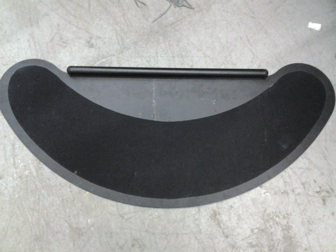 Black Corner Surface Desk Extender Bean Unit Felt Under side Allsold