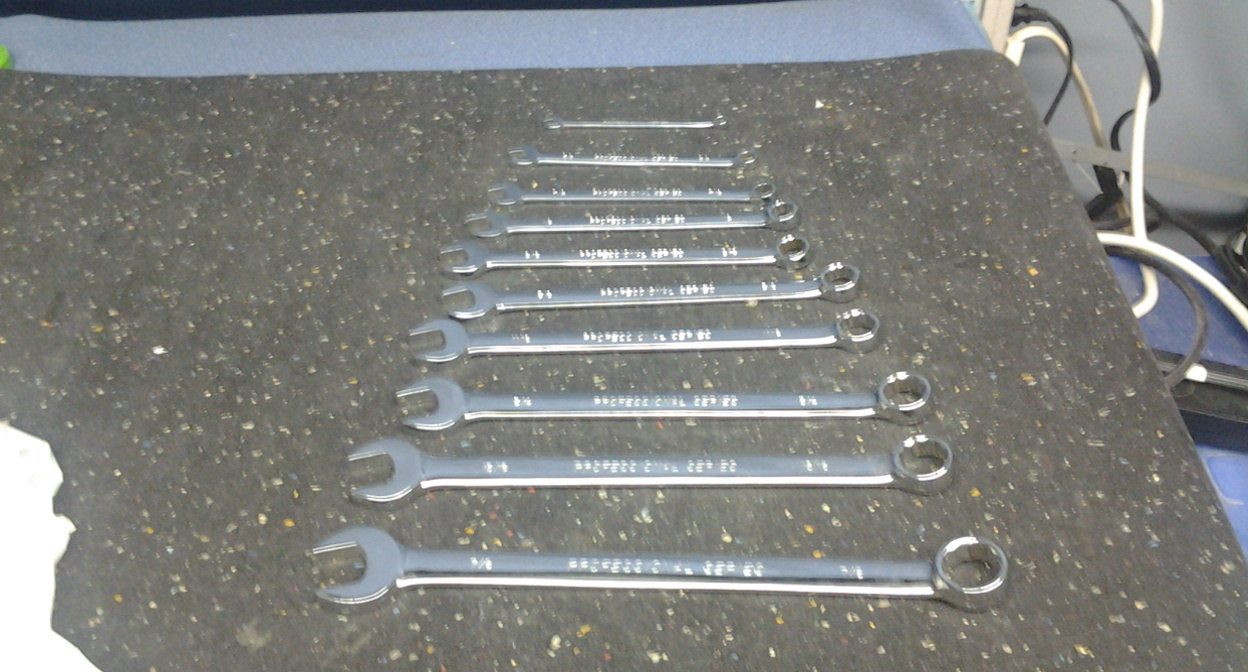 Lot of 10 Mastercraft Professional Series Imperial Wrenches Allsold