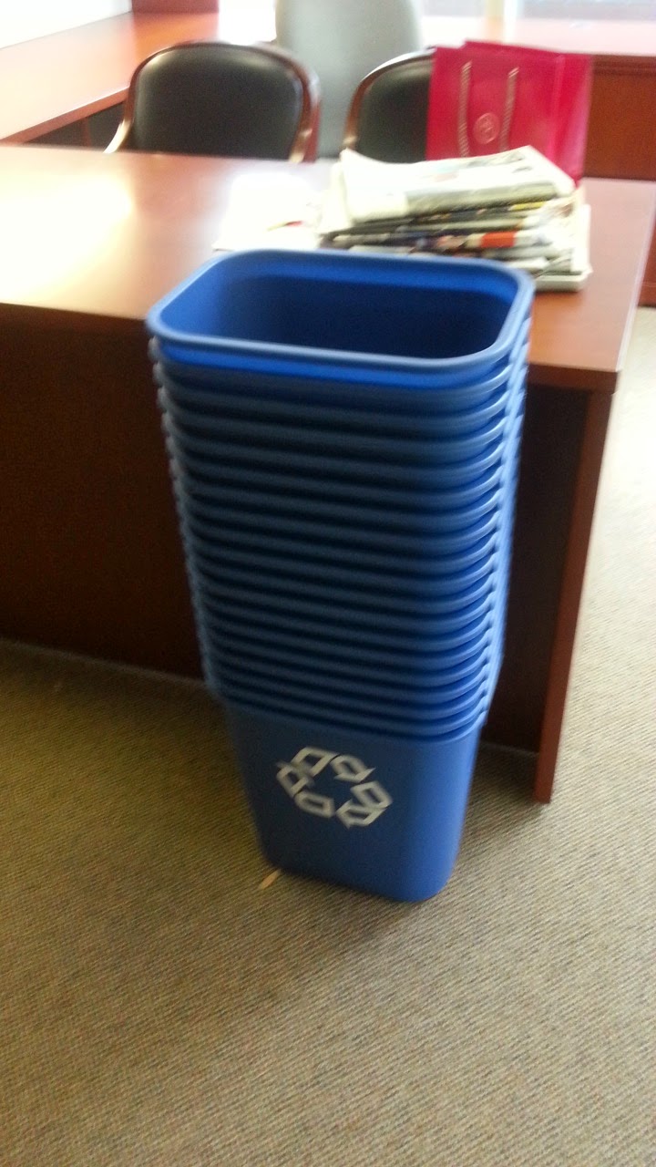Blue Recycle Garbage Cans Allsold.ca Buy & Sell Used Office