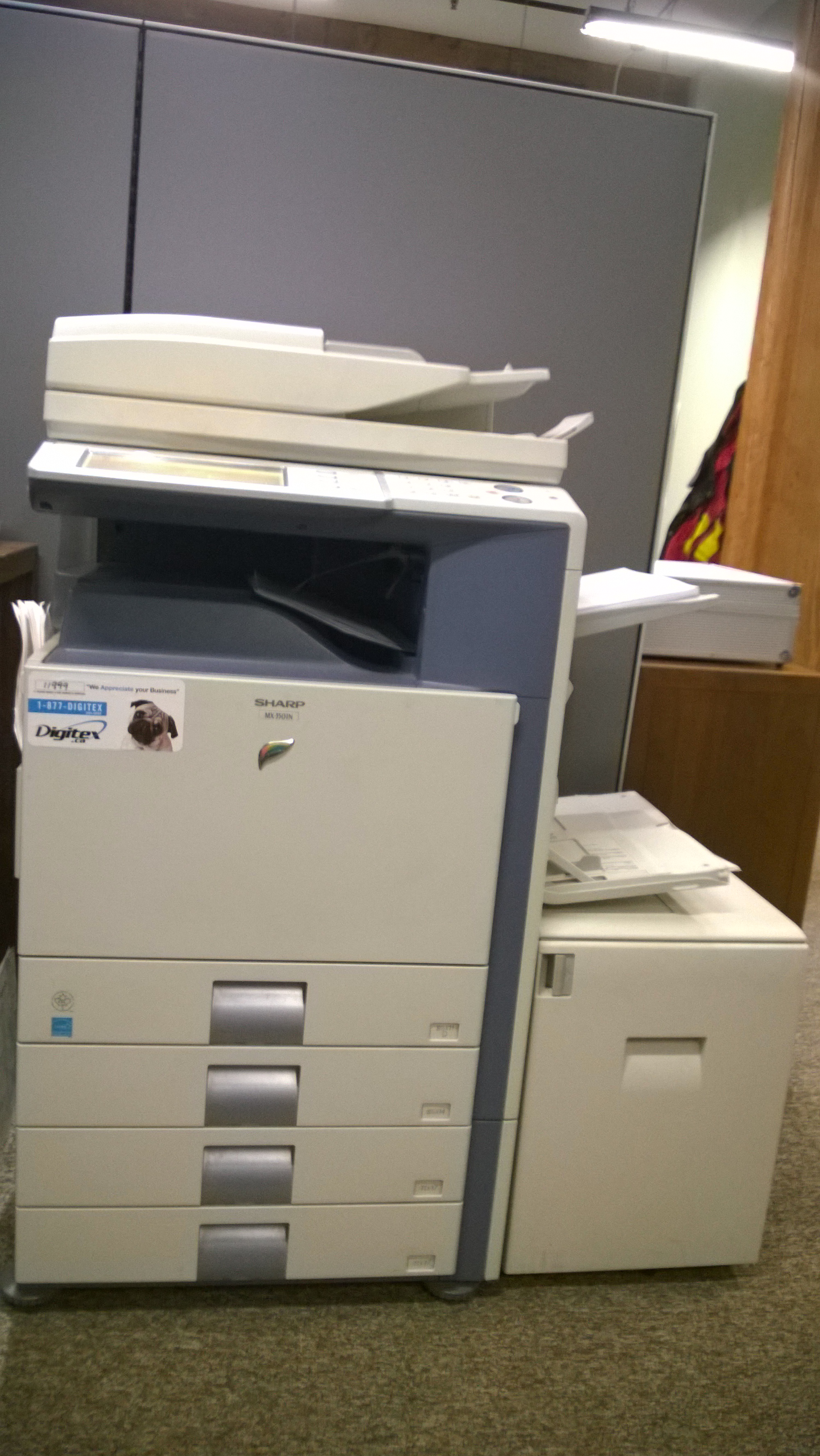 Sharp MX3501N Color Laser Copier Printer w Large Capacity Tray