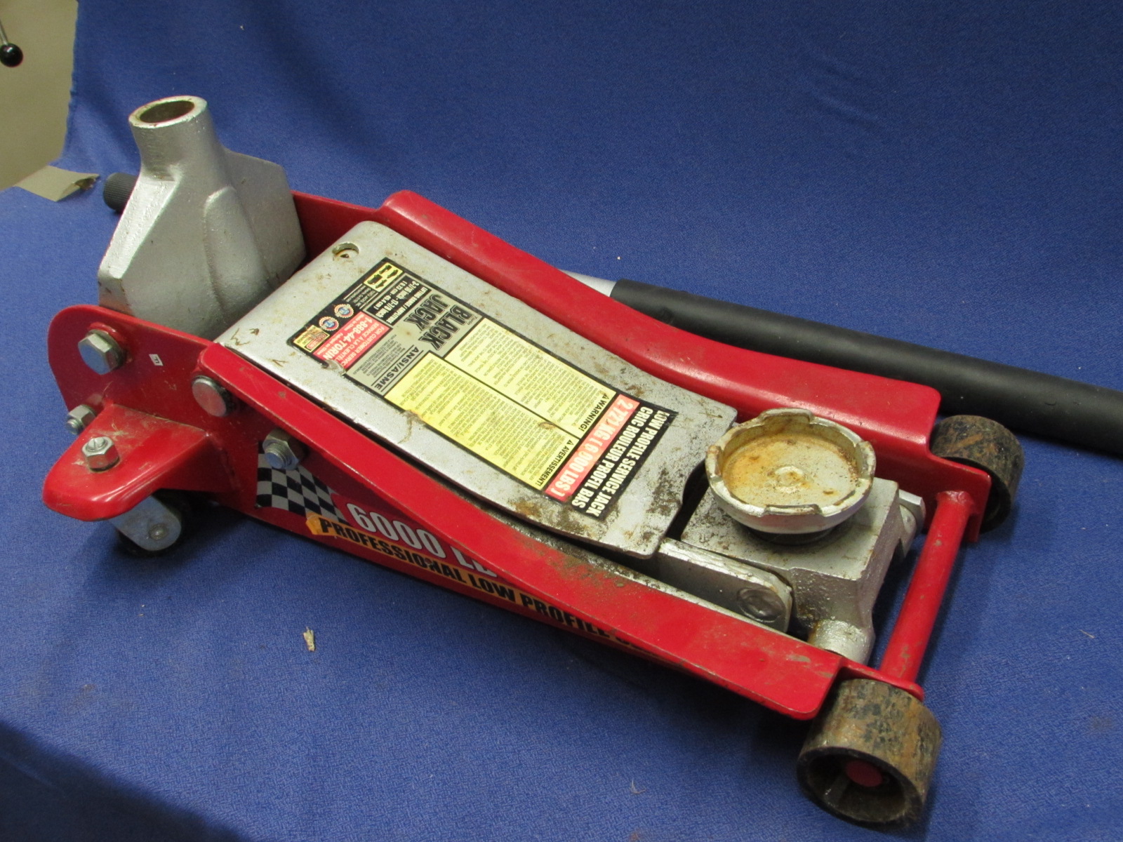 HPDMC 3 Ton (6,000 Lb) Capacity Hydraulic Trolley Service/Floor Jack (Fits: SUVs And Extended Height Trucks), Red