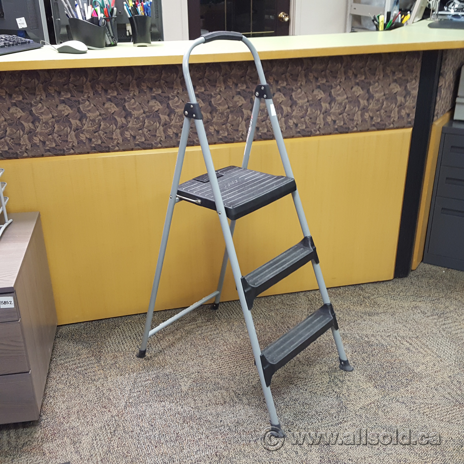 Cosco Three Step Big Step Folding Step Ladder W/ Rubber Grip Allsold