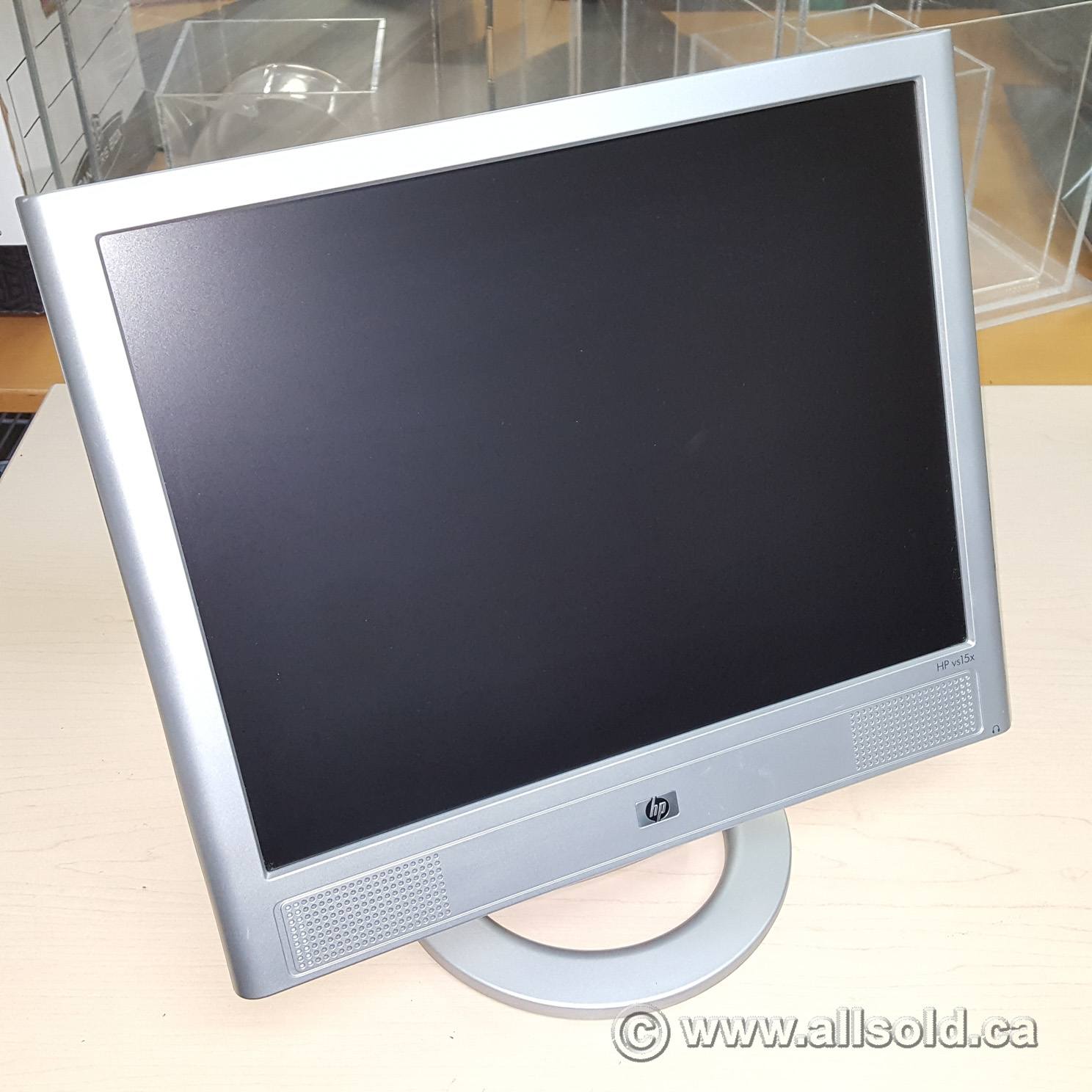 Grey HP VS15x 15" Desktop Monitor Allsold.ca Buy & Sell Used Office Furniture Calgary