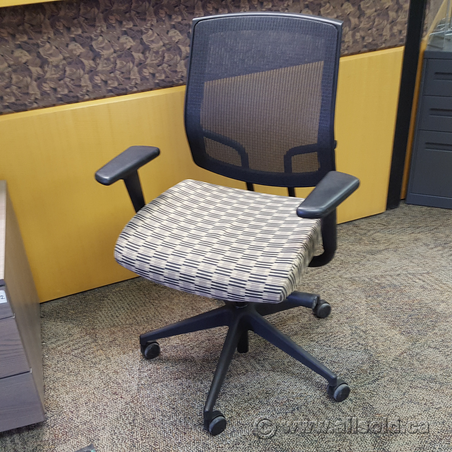 Tan Black Pattern SitOnIt Seating Focus Task Chair Allsold.ca Buy