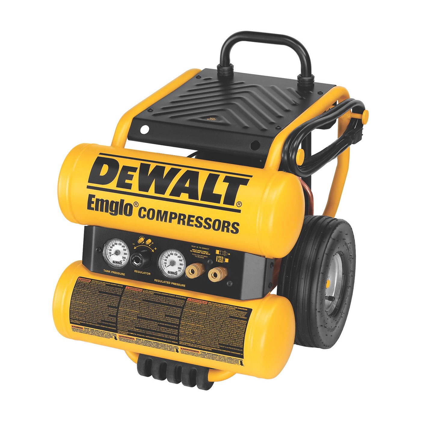 DEWALT D55154 HD 4gal DollyStyle Twin Stack Air Compressor Allsold