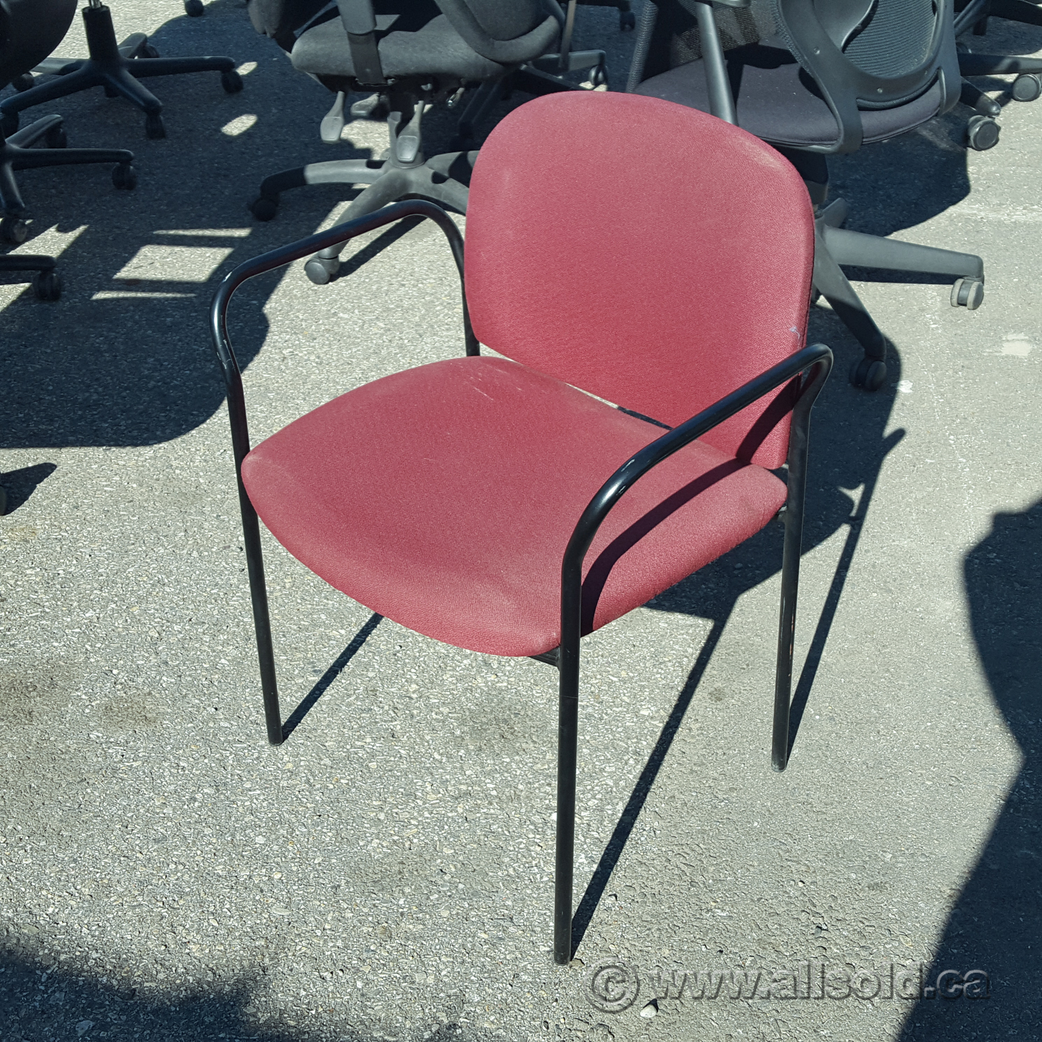 Red Stacking Fabric Chair Allsold.ca Buy & Sell Used Office Furniture Calgary