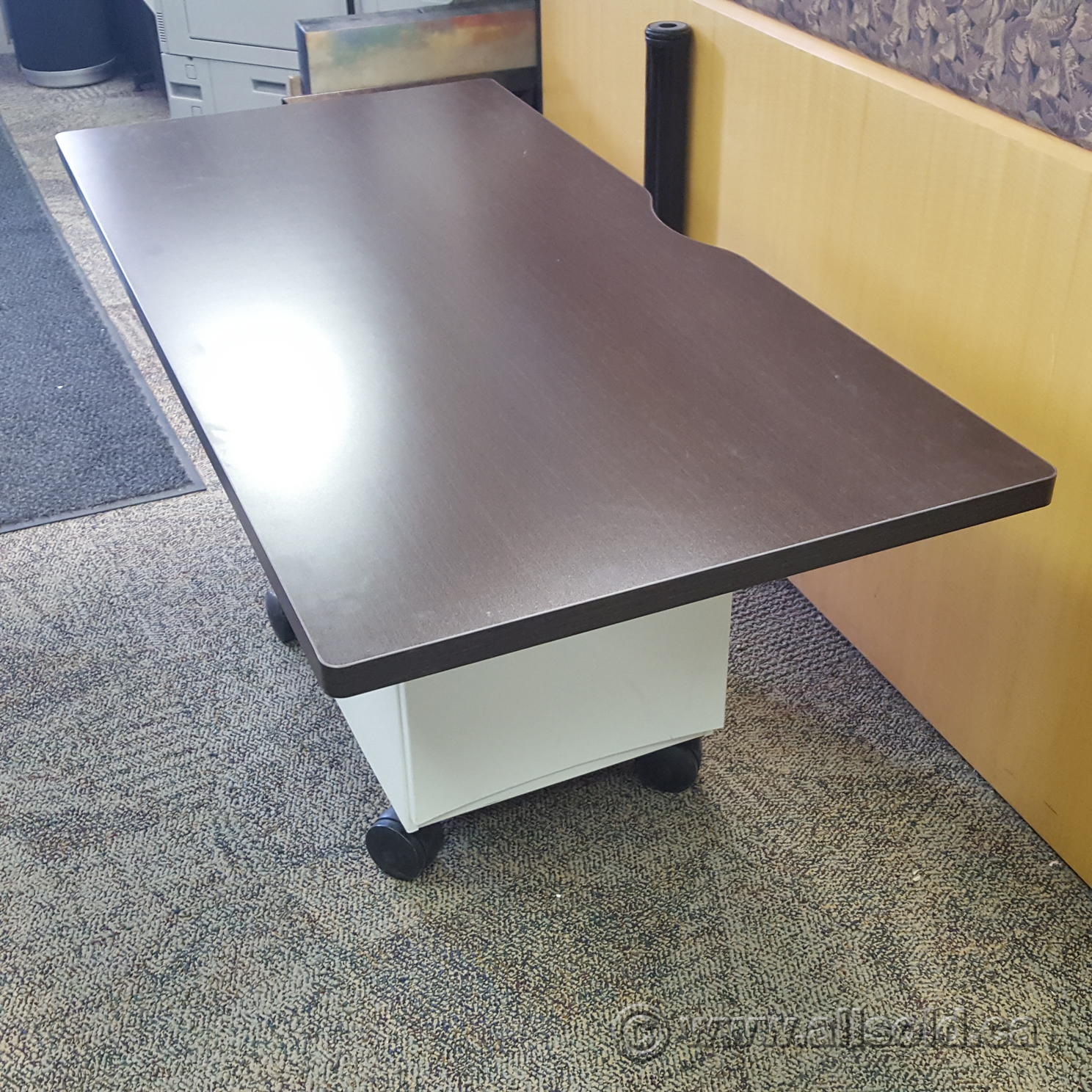 Espresso Wood 36" x 24" Desk Surface Allsold.ca Buy & Sell Used Office Furniture Calgary