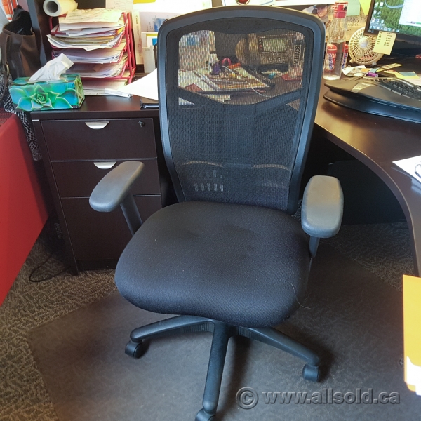 Black Mesh Back Office Task Chair w/ Adjustable Arms Allsold.ca Buy