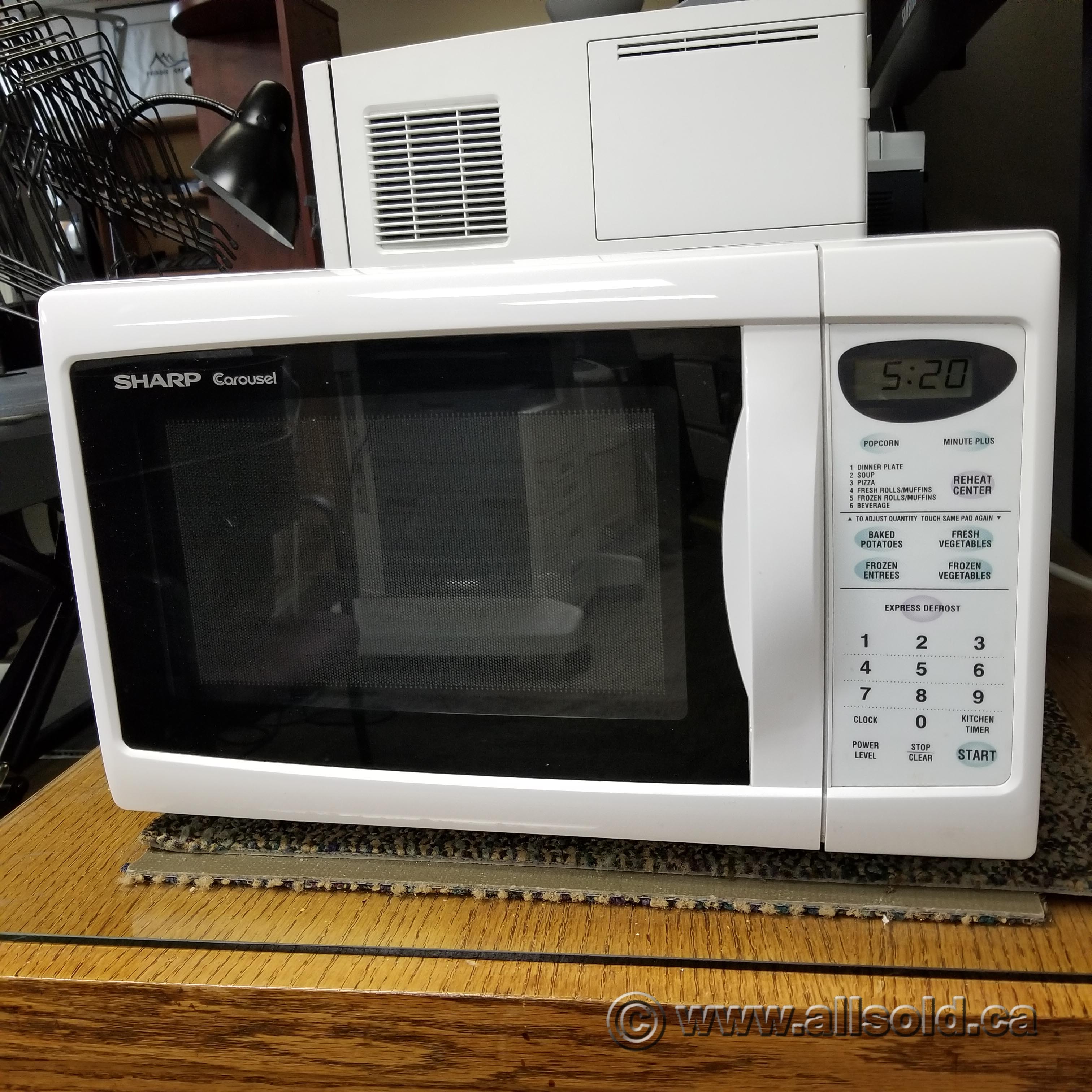 Sharp 1200W, Microwave, White Allsold.ca Buy & Sell Used Office Furniture Calgary