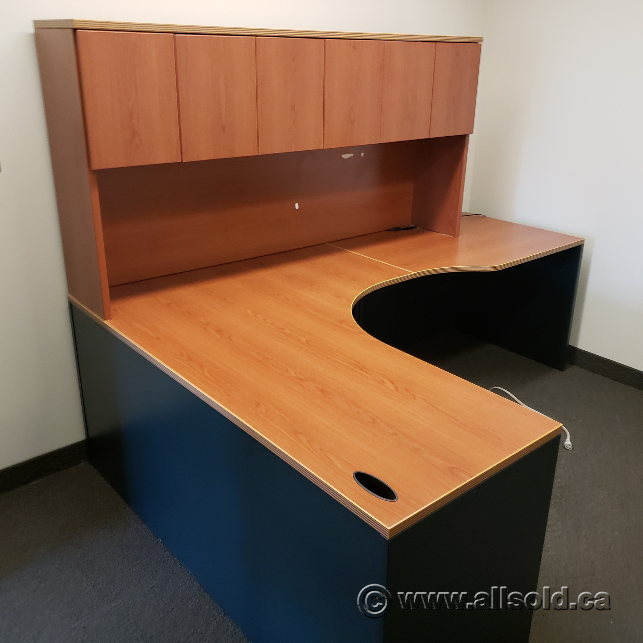 Autumn Maple LSuite Corner Desk w/ Overhead Hutch Allsold.ca Buy