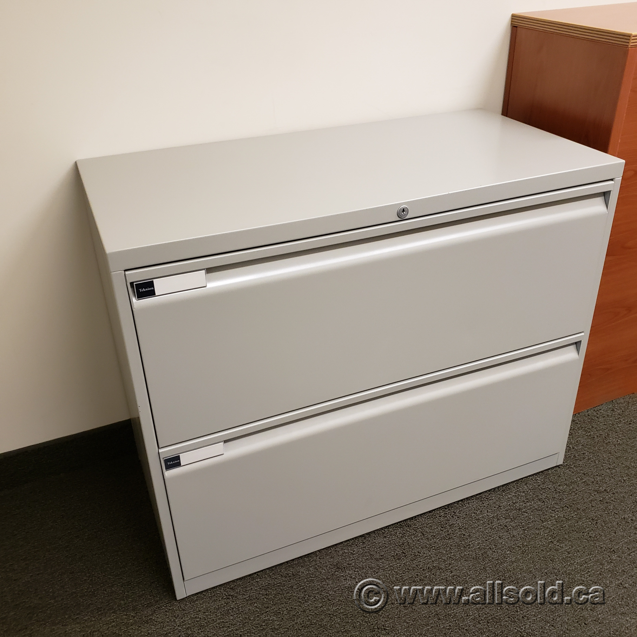 Teknion Grey 2 Drawer Lateral File Locking Allsold.ca Buy