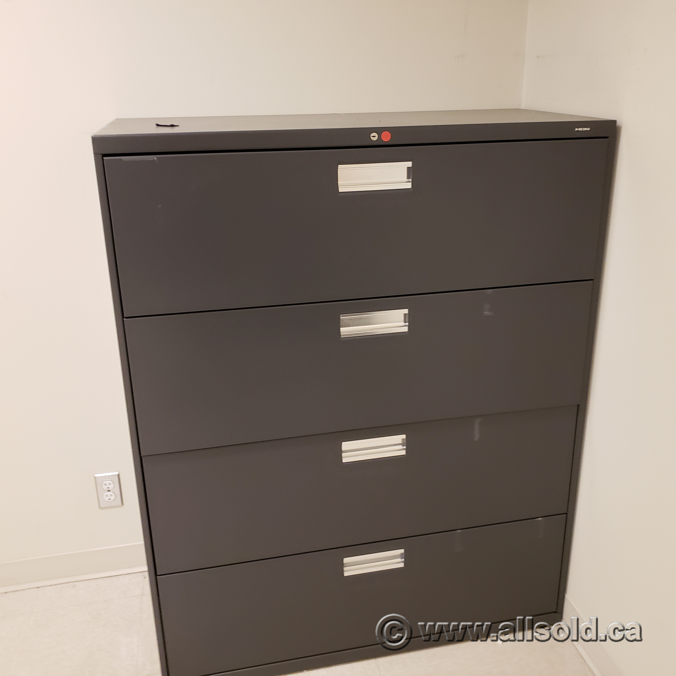Hon Black 4 Drawer Lateral File Locking Allsold.ca Buy