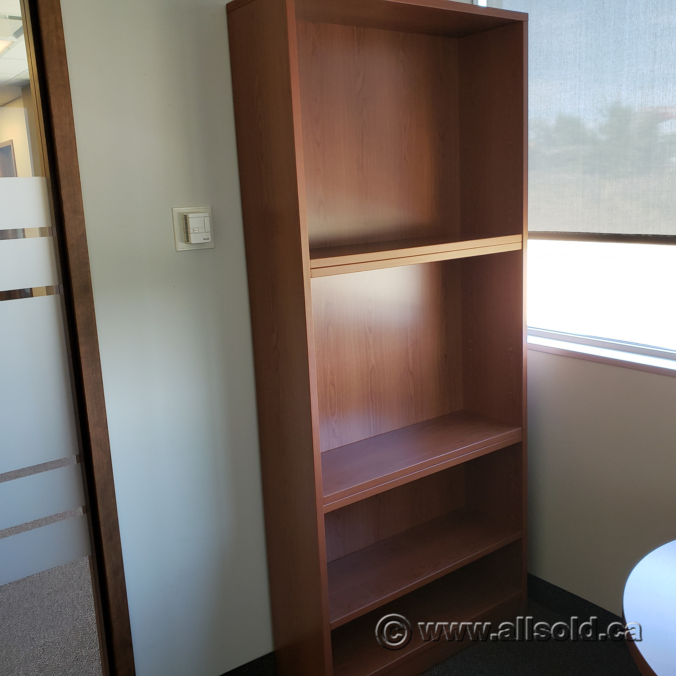 Mid Tone Bookshelf Bookcase with Adjustable Shelves Allsold.ca Buy