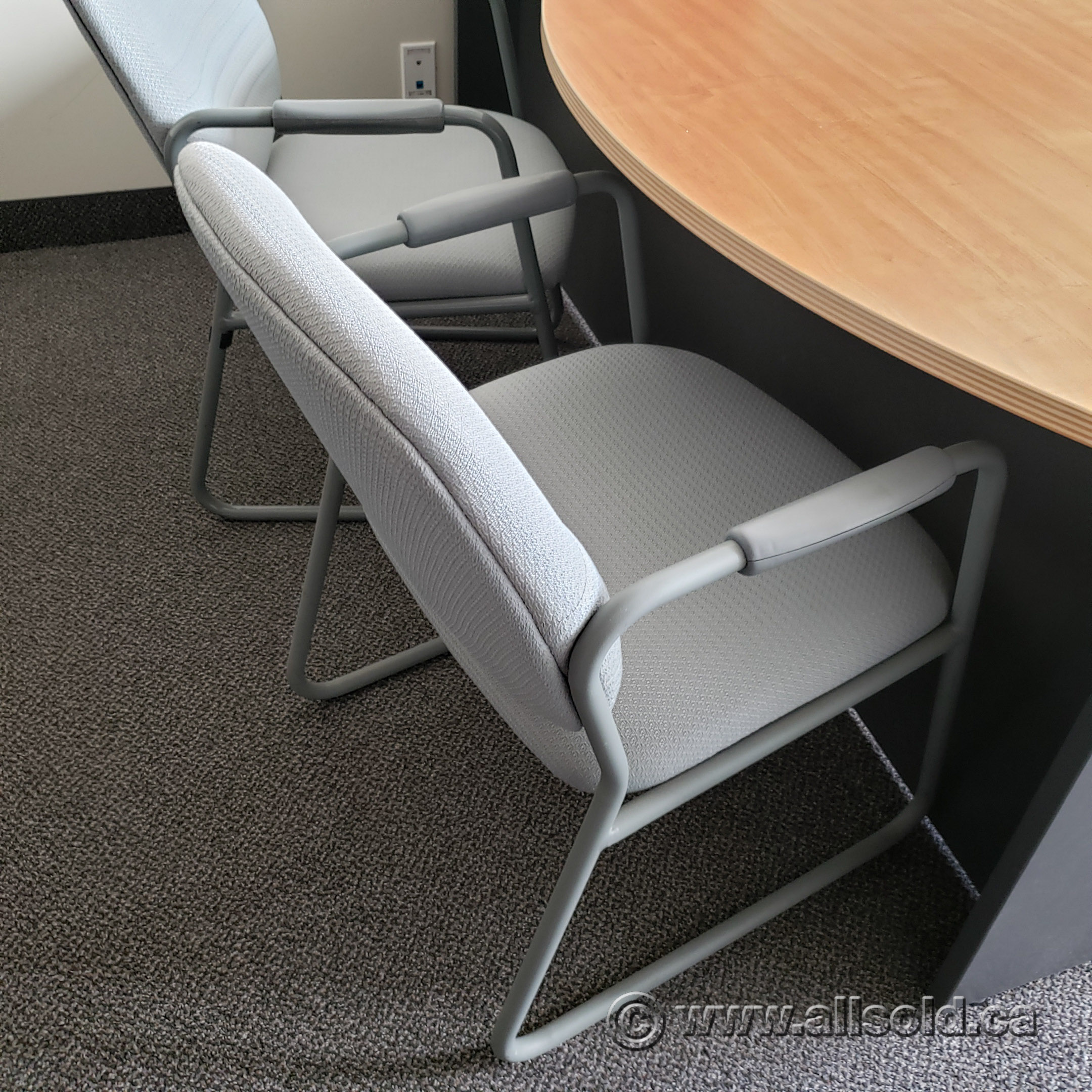 Off White Office Guest Chairs with Sleigh Base Allsold.ca Buy