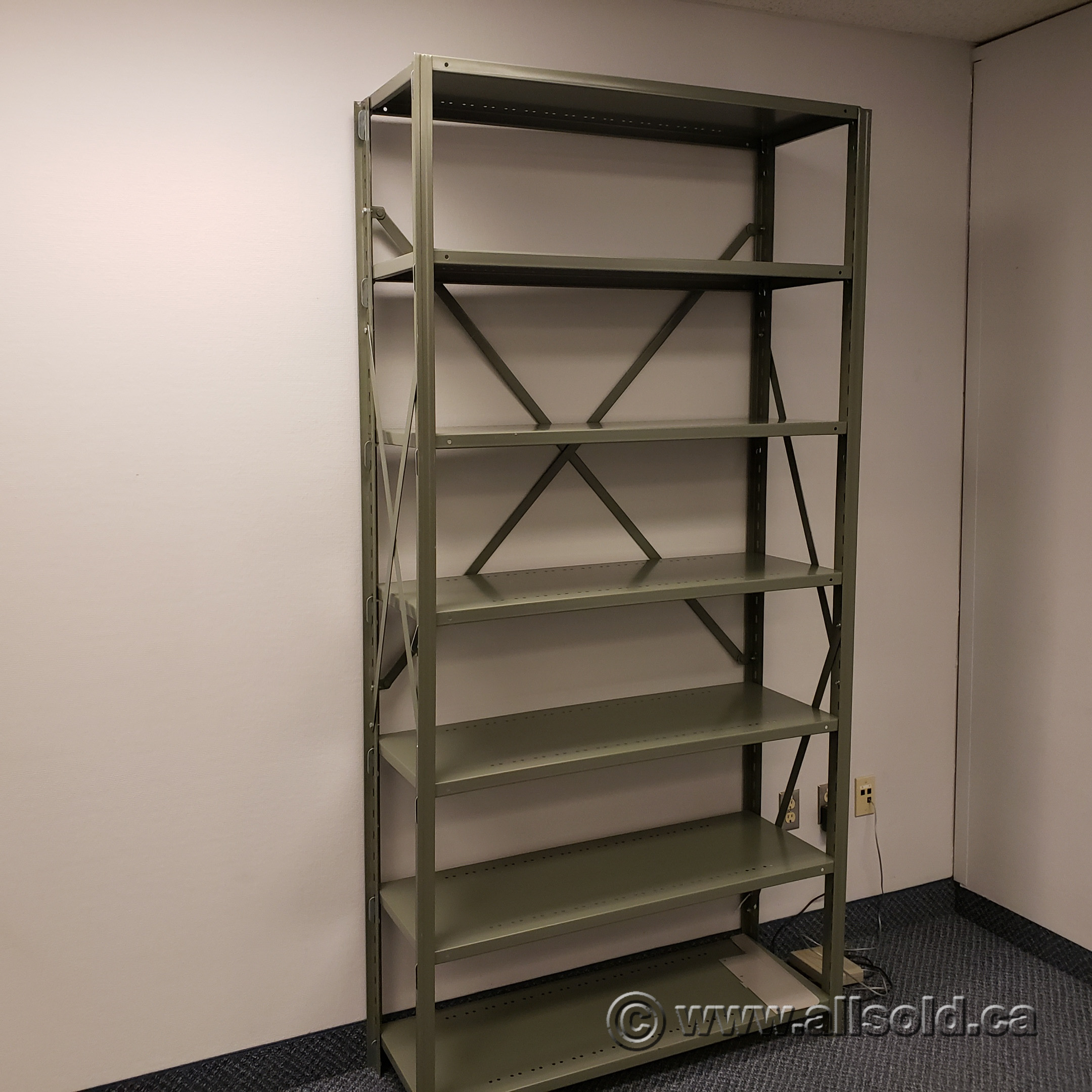 Light Grey Metal Shelving Unit with Adjustable Shelves Allsold.ca