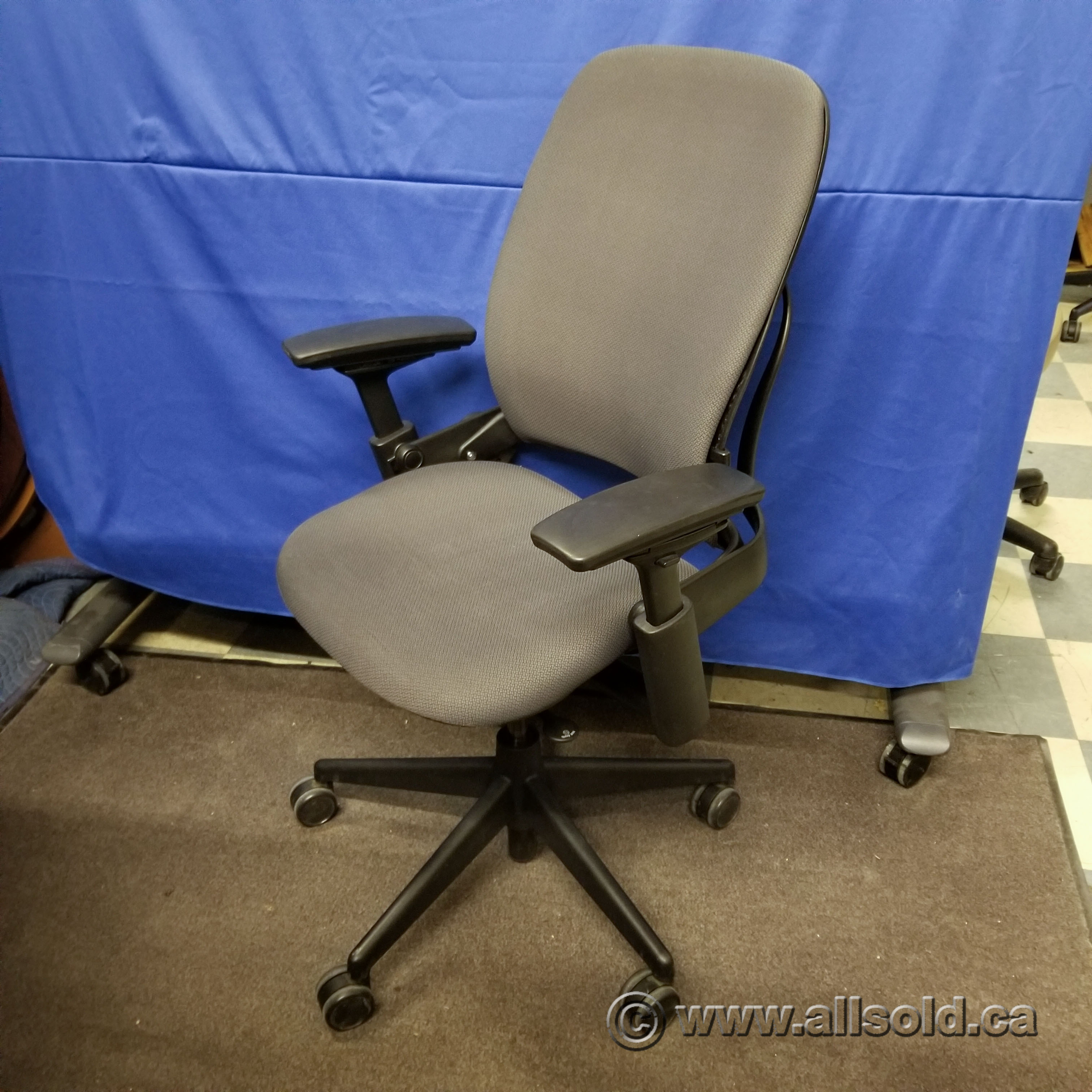 Steelcase Leap V2 Grey Adjustable Ergonomic Task Chair Allsold.ca