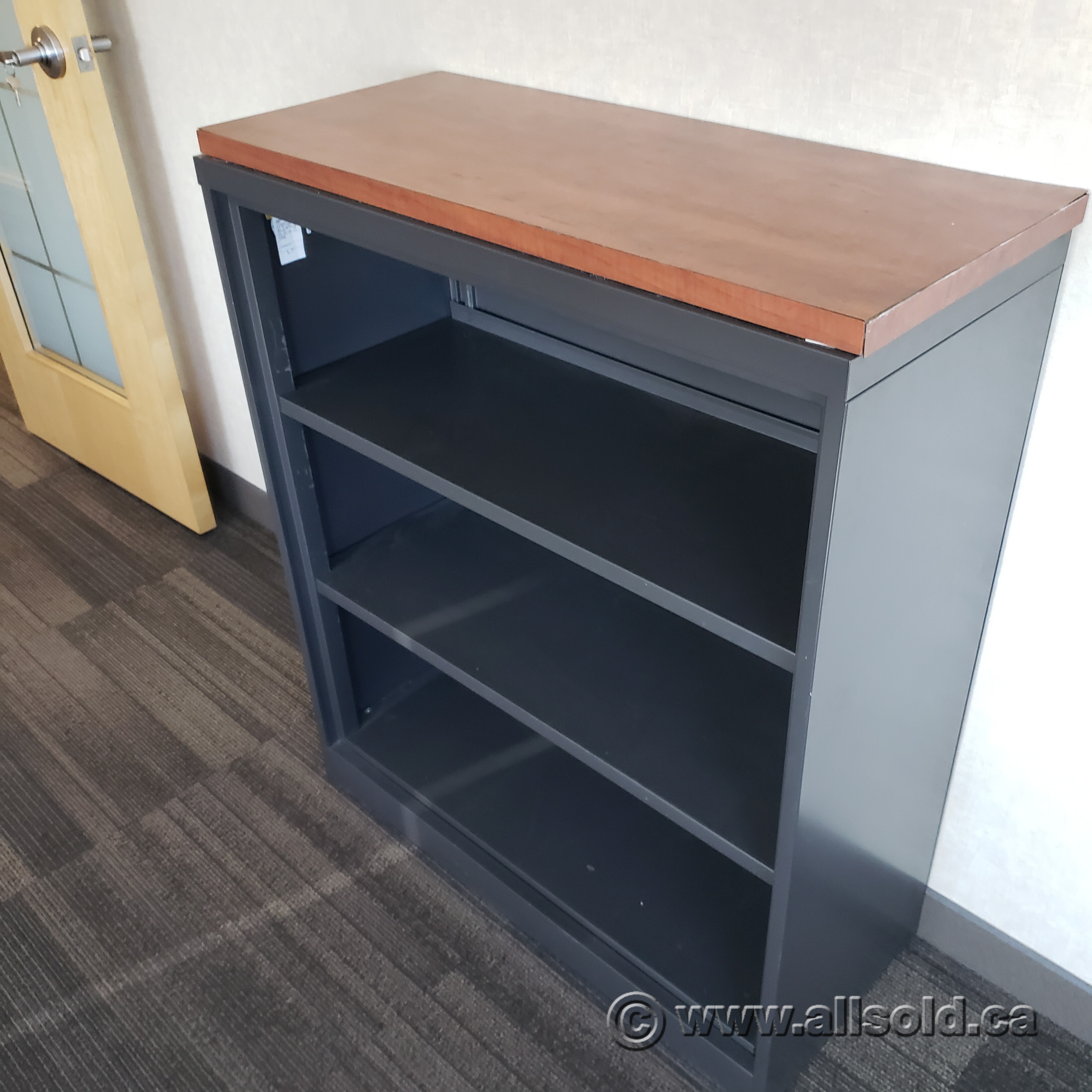 Charcoal 3 Shelf Bookcase Bookshelf w/ Maple Top Allsold.ca Buy